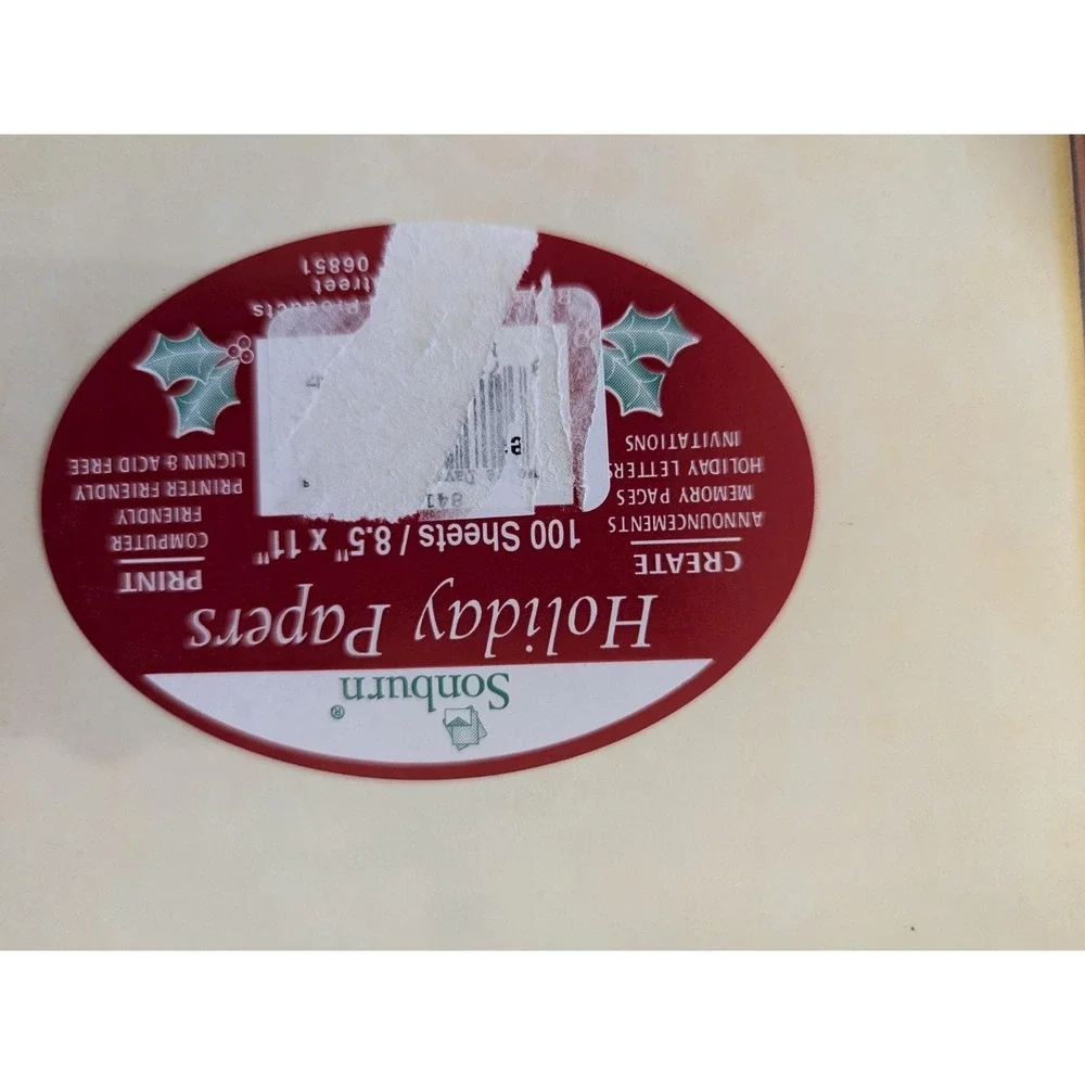 Sonburn Holiday‎ Papers 100 Sheets Each - Christmas Theme (Sealed New)